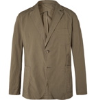 Frescobol Carioca - Johannes Huebl Unstructured Cotton-Blend Seersucker Suit Jacket - Green