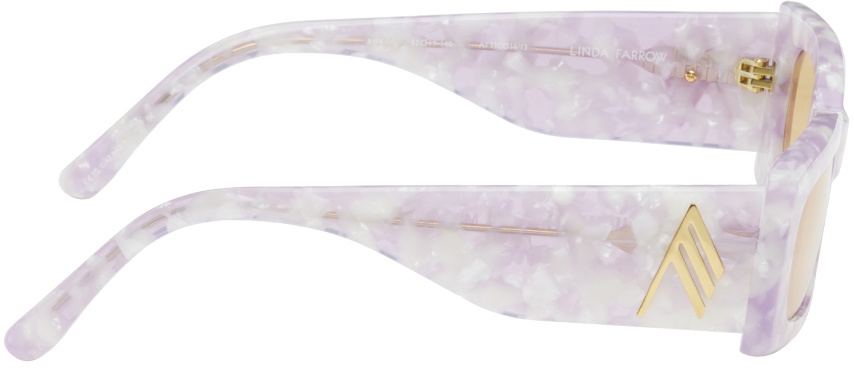 The Attico Purple Linda Farrow Edition Mini Marfa Sunglasses 