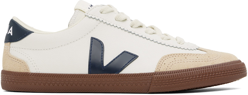 Photo: VEJA White & Navy Volley Leather Sneakers