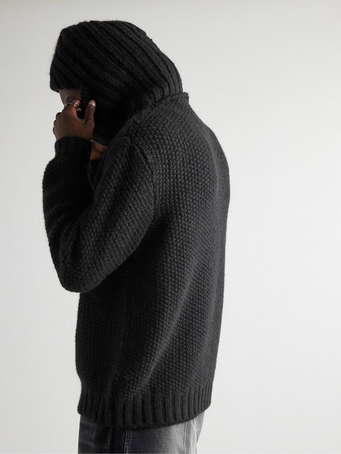 Givenchy - Knitted Hooded Rollneck Sweater - Black Givenchy