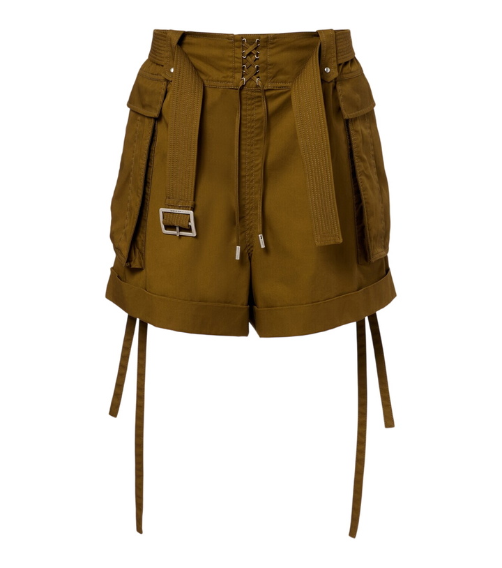 Photo: McQueen Belted cotton shorts