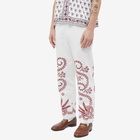 Bode Men's Pilea Trouser in Red White