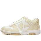 Off-White Men's Out Of Office Low Leather Sneakers in White/Beige