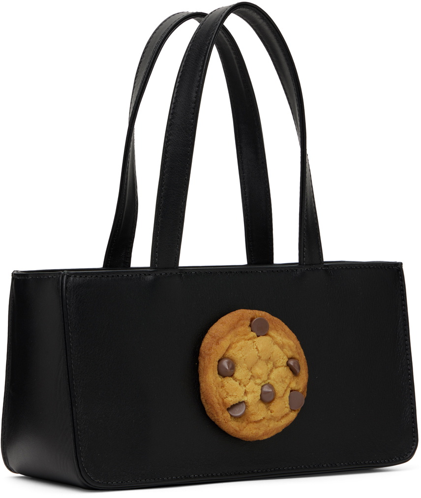 Puppets and Puppets Black Cookie Top Handle Bag
