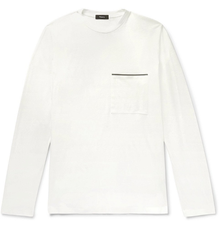Photo: Theory - Cotton-Jersey T-Shirt - White