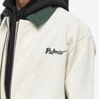 Palmes Men's Double Zip Jacket in Off White/Green