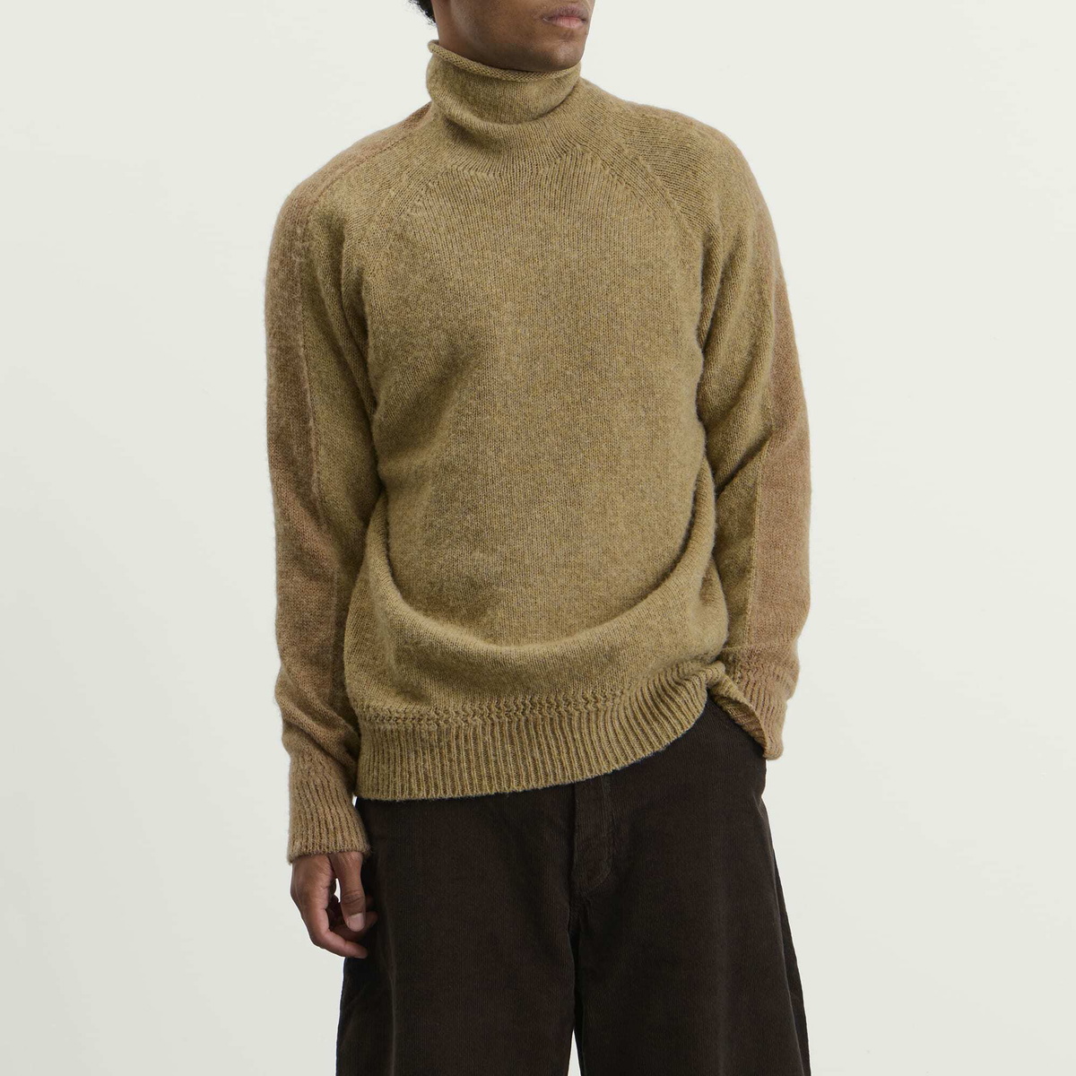 YMC Men's Two Tone Beat Knit in Brown