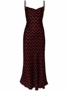 Marine Serre Moon-Print Satin Slip Dress