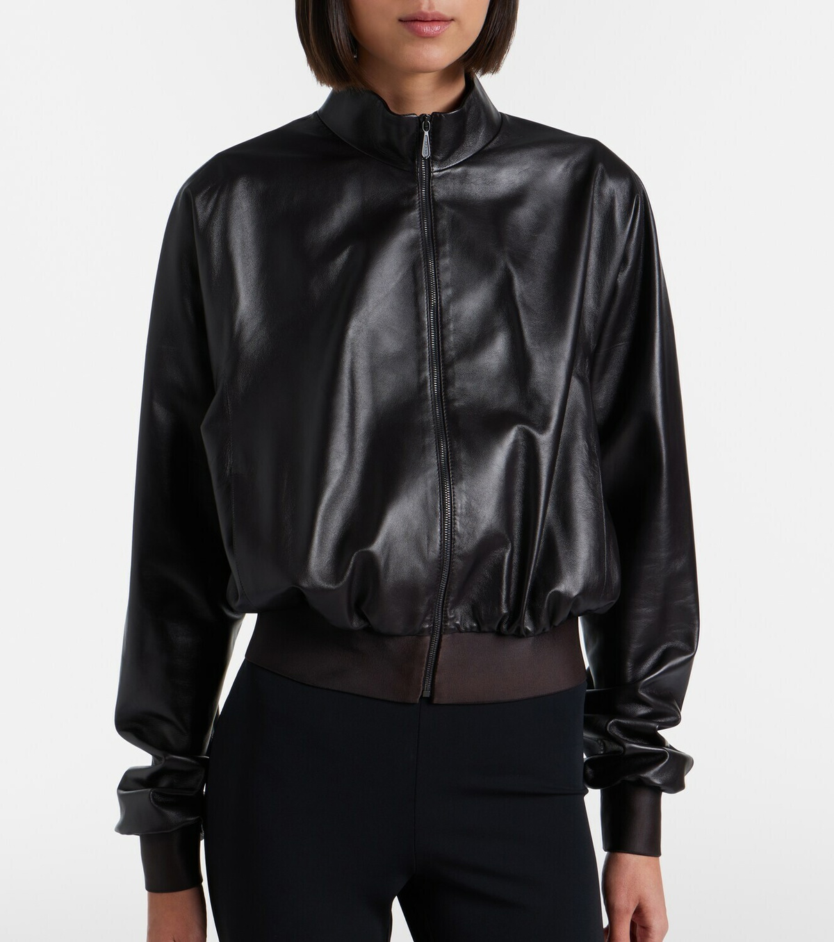 Gucci Leather bomber jacket