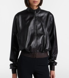 Gucci Leather bomber jacket