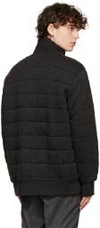 Ermenegildo Zegna Grey Quilted Zip-Up Jacket