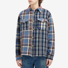 Human Made Men's Crazy Check L/S Shirt in Blue