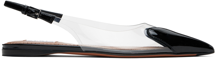 Photo: ALAÏA Black 'Le Cœur' Slingback Ballerina Flats