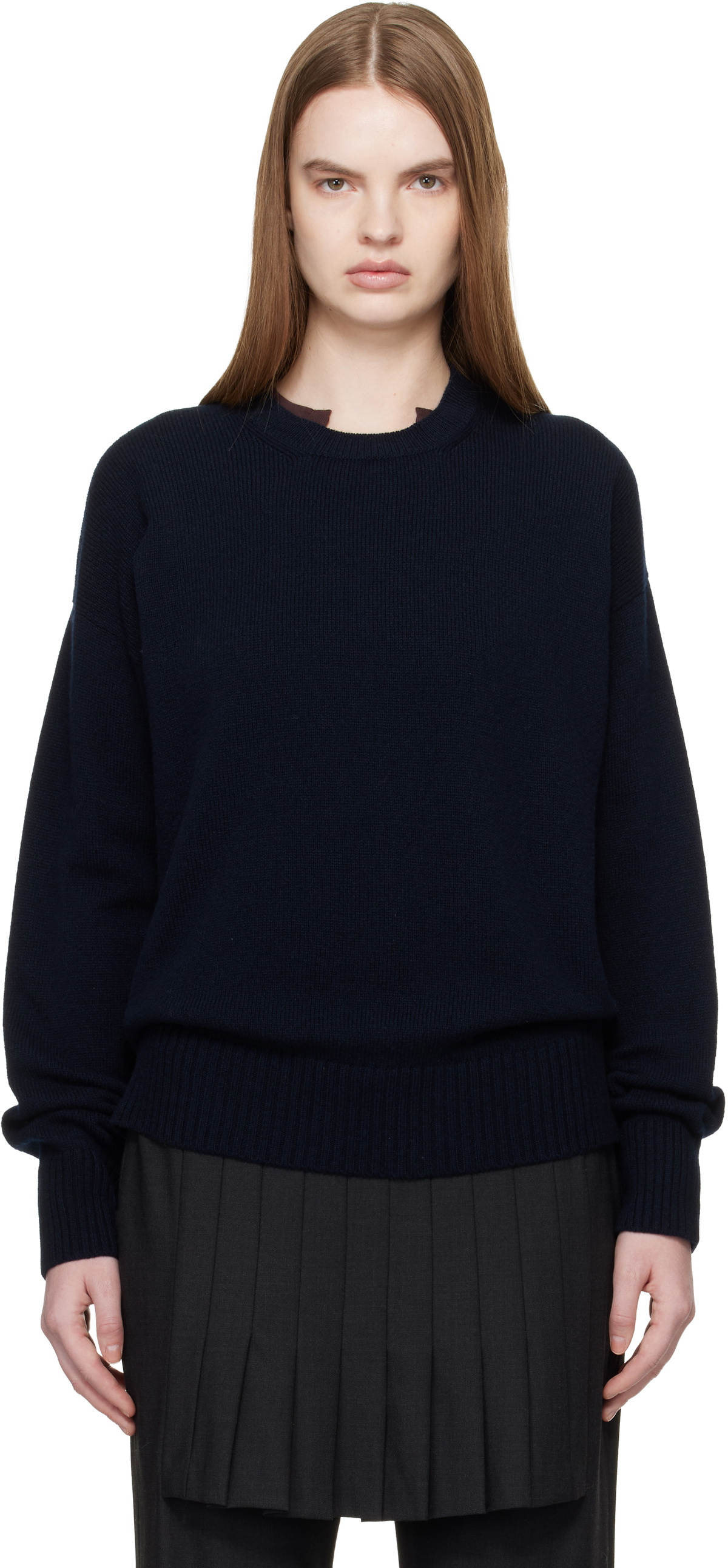 &Daughter Navy Innes Slouch Sweater