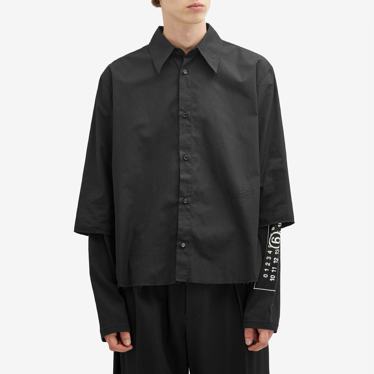 MM6 Maison Margiela Men's Double Sleeve Layer Shirt in