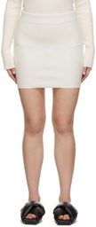 Gauge81 Off-White Ribbed Mini Skirt