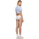 Im Sorry by Petra Collins SSENSE Exclusive Blue and White Socks T-Shirt and Briefs Set