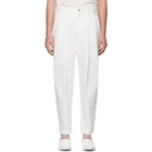 Hed Mayner White Pleated Jeans