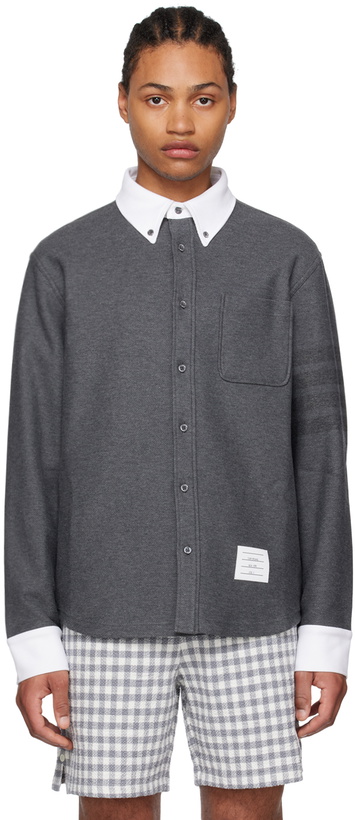 Photo: Thom Browne Gray Tech Shirt