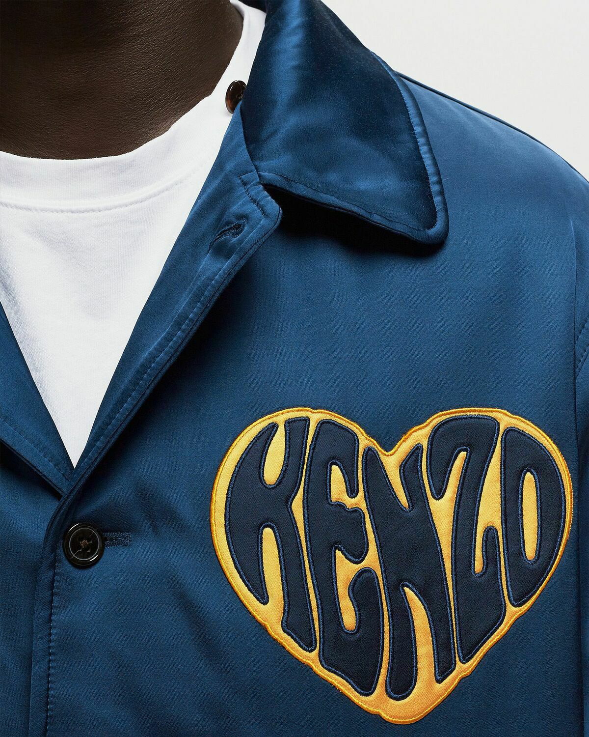 Kenzo Hearts Tour Jacket Blue Bomber Jackets Kenzo
