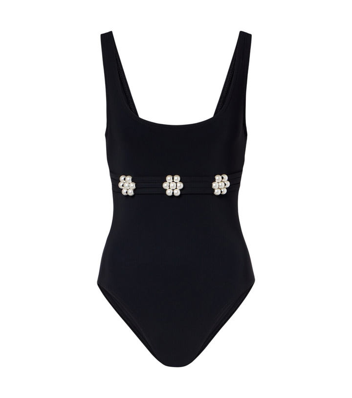 Photo: Karla Colletto Maya embellished swimsuit