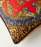 Versace Home Wild Cats wool cushion