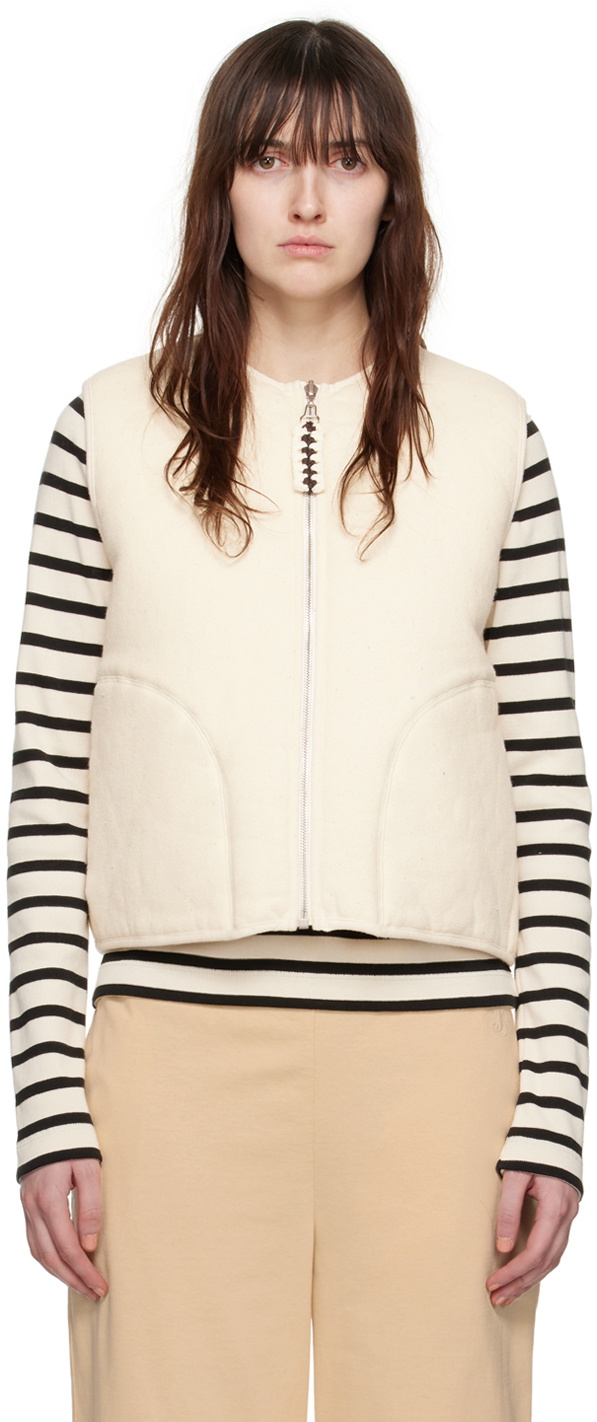 Jil Sander Off-White Zip Vest