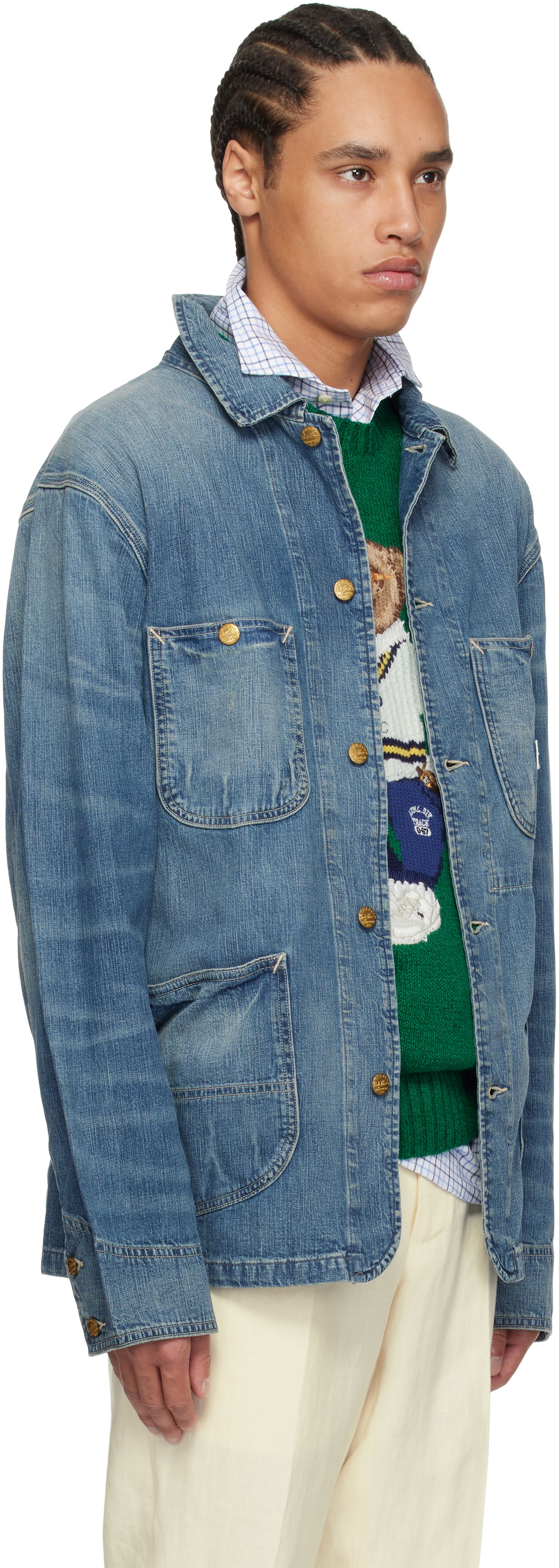 Polo Ralph Lauren Blue Denim Utility Jacket Polo Ralph Lauren