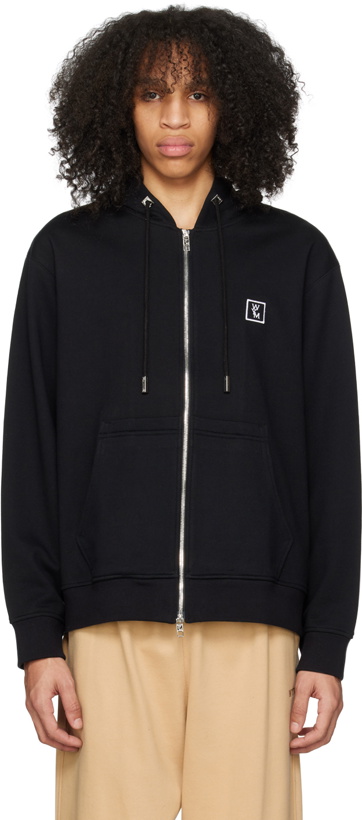 Photo: Wooyoungmi Black Embroidered Hoodie