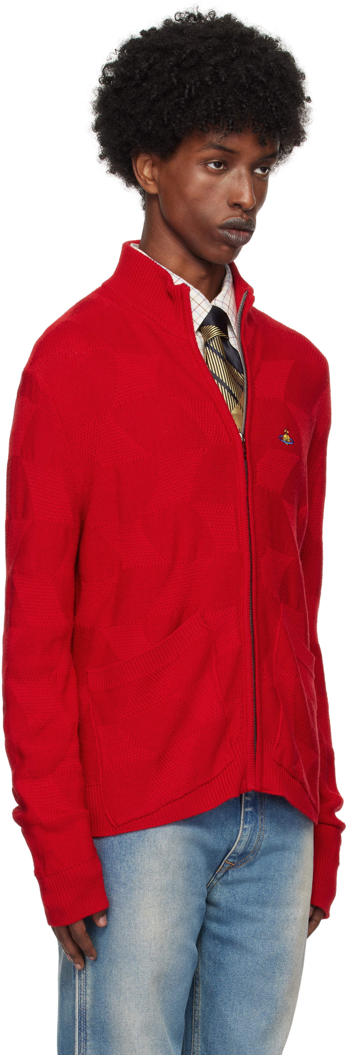 Vivienne Westwood フリンジニットベスト レッド Vivienne Westwood: Red Ginnie Jersey Top | SSENSE