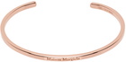 Maison Margiela Rose Gold Logo Cuff Bracelet