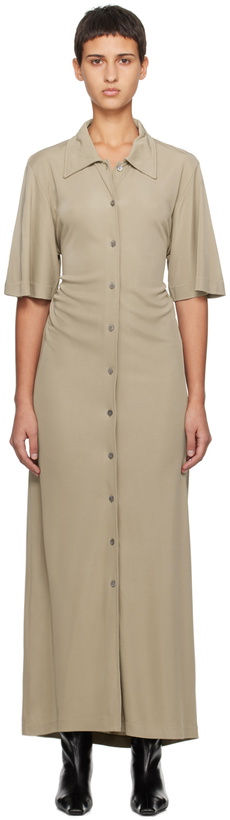 Photo: BITE Taupe Naked Back Maxi Dress