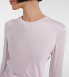 McQueen Draped satin gown