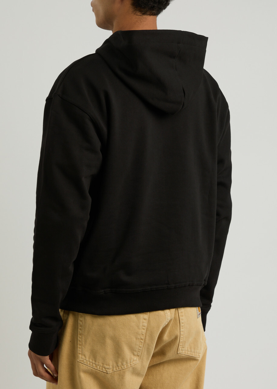 Club 1984 Art District Hooded Cotton Sweatshirt Black