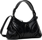 Marine Serre Black Moonogram Leather Futura Mini Bag
