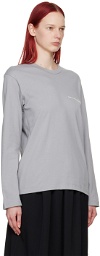 Comme des Garçons Shirt Gray Printed Long Sleeve T-Shirt