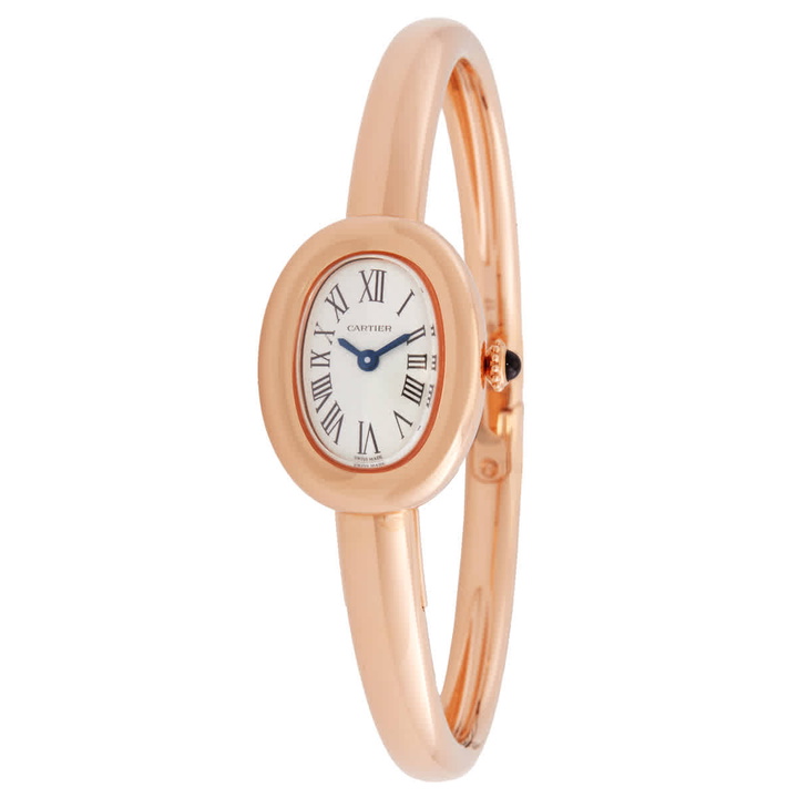 Photo: Cartier Baignoire Mini Model (Size 17) Silver Dial Ladies Watch WGBA0051