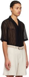 Lardini Black Semi-Sheer Shirt