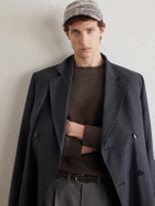 Noah - Logo-Embroidered Checked Wool and Linen-Blend Cap