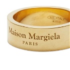 Maison Margiela Men's Text Logo Band Ring in Gold