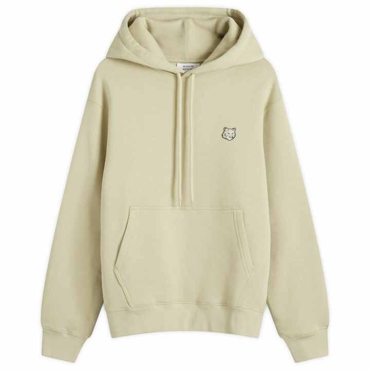 Photo: Maison Kitsuné Men's Bold Fox Head Patch Comfort Hoodie in Ash Tree