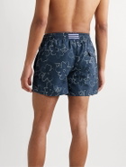 Atalaye - Dorrea Mid-Length Printed Recycled Swim Shorts - Blue