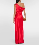 Staud Ashanti one-shoulder satin gown