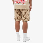 Men's AAPE Dope Mesh Monogram Reversible Short in Beige