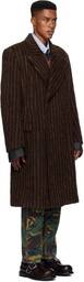 Martine Rose Brown Double Breasted Shirt Coat