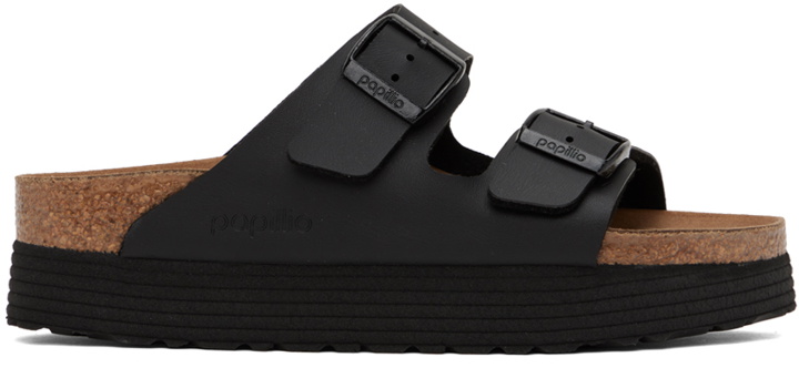 Photo: Birkenstock Black Papillio Arizona Platform Sandals