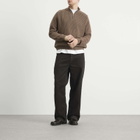 Ronning Men's Quarter Zip Fisherman Sweater in Walnut