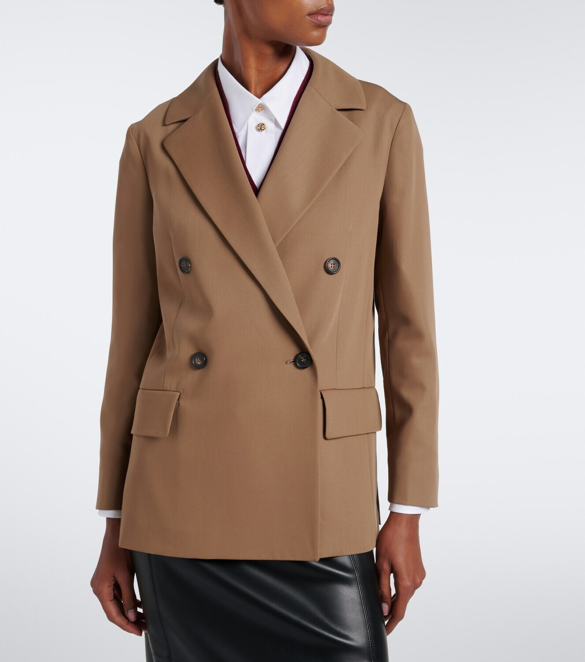 'S Max Mara Double-breasted virgin wool blazer