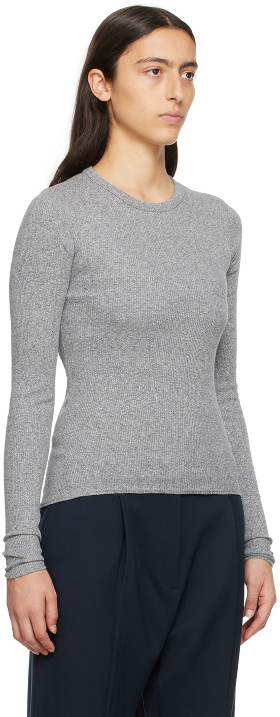 rag & bone Gray Essential Long Sleeve T-Shirt