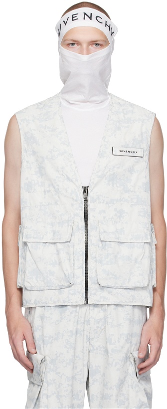 Photo: Givenchy White & Gray Camo Vest